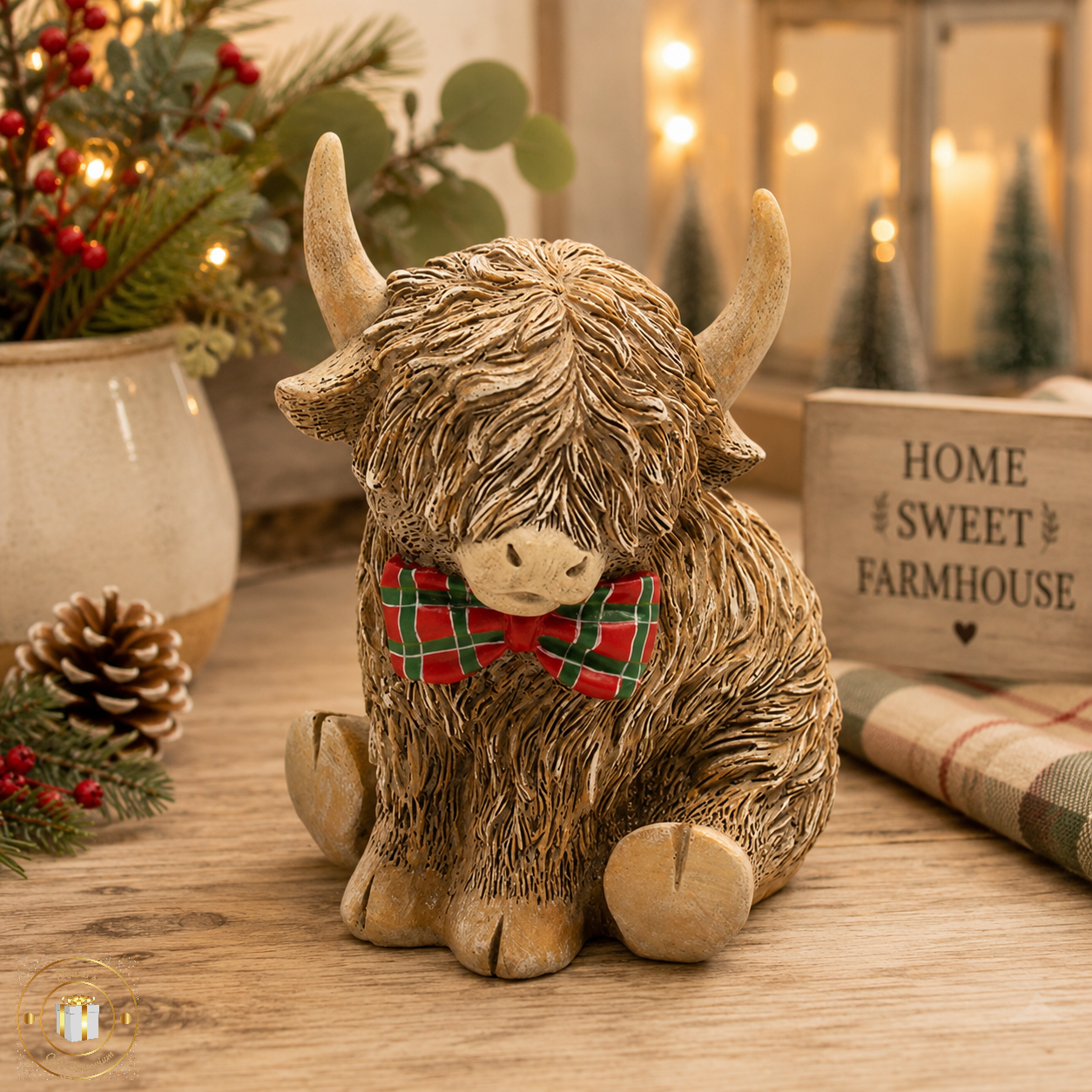 Tartan Dickie Bow Tie Highland Cow
