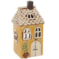 Village Pottery Garden Yellow House T-Light Holder