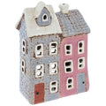 Village Pottery Tiled Two Houses House T-Light Holder