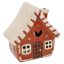 Load image into Gallery viewer, Village Pottery Gingerbread House T-Light Holder
