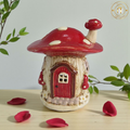 Village Pottery Mushroom House T-Light Holder