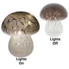 LED Mushroom Lamp - Battery Powered - Grey/Brown