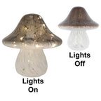 LED Toadstool Mushroom Lamp - Battery Powered - Grey/Brown