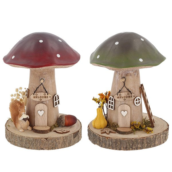 Mushroom Cottage With Gourd & Ladders or Squirrel & Acorn