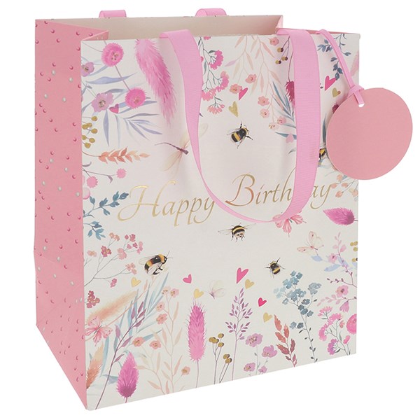 Flower Meadow Birthday Gift Bag Medium