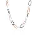Molten Metal Contemporary Three Tone Necklace