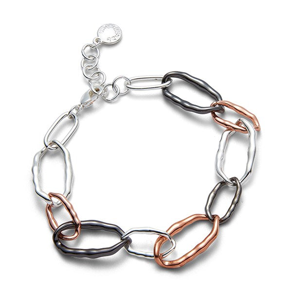 Molten Metal Contemperary Three Tone Bracelet