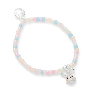 Girls Silver Plated Bunny Bracelet