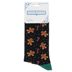 Men's Bamboo Socks - Christmas Gingerbread Men