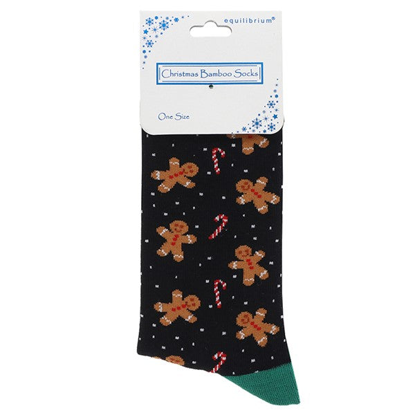 Men's Bamboo Socks - Christmas Gingerbread Men