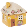 Village Pottery Garden Yellow House Mini T-Light Holder