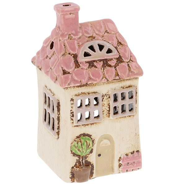 Village Pottery Garden Cream House T-Light Holder