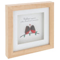 Robins Appear When Loved Ones Are Near Square Pebble Glass Plaque