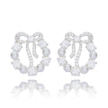 Pearl Wreath Silver Plated Earrings