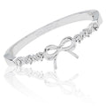 Eternal Bow Kisses Silver Plated Bangle