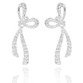 Eternal Bow Glam Bow Silver Plated Earrings
