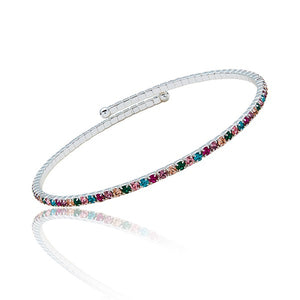 Glam Rox Silver Plated Flexi Bangle