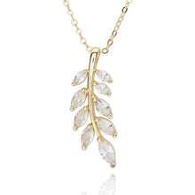 Load image into Gallery viewer, Back To Nature Delicate Leaf Gold Plated Necklace
