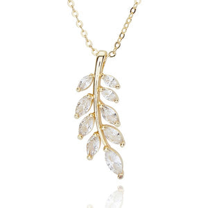 Back To Nature Delicate Leaf Gold Plated Necklace