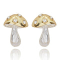 Back To Nature Two Tone Mushroom Earrings