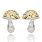 Back To Nature Two Tone Mushroom Earrings