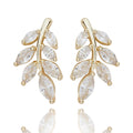 Back To Nature Delicate Leaf Gold Plated Earrings