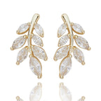 Back To Nature Delicate Leaf Gold Plated Earrings