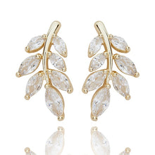 Load image into Gallery viewer, Back To Nature Delicate Leaf Gold Plated Earrings
