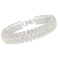 Bling Glam & Glitz Silver Plated Bracelet