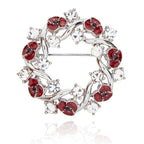 Equilibrium Silver Plated Poppy Ribbons Elegant Brooch