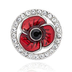 Equilibrium Silver Plated Framed Poppy Pin Brooch