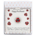 Equilibrium Silver Plated Framed Poppy Pin Brooch