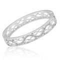 Infinity Sparkle Silver Plated Bangle