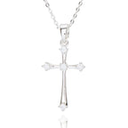 Elegant Silver Plated Cross Necklace