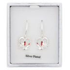 Robins Appear Heart Silver Plated Earrings