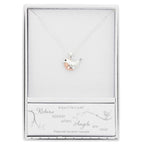 Robins Appear Two Tone Silver Plated Necklace