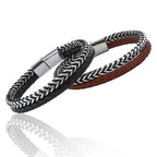 EQ For Men Double Leather Metal Bracelet