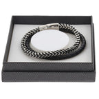 EQ For Men Double Leather Metal Bracelet