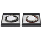 EQ For Men Double Leather Metal Bracelet