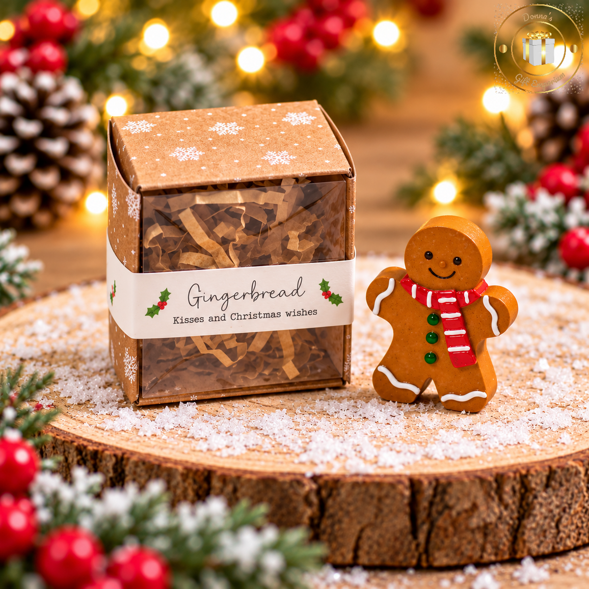 Gingerbread Man Christmas Decoration – Kisses & Christmas Wishes Keepsake