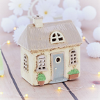 Village Pottery Garden Thatch House T-Light Holder