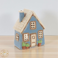 Village Pottery Garden Slat Roof House T-Light Holder