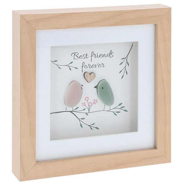 Best Friend Pebble Glass Plaque