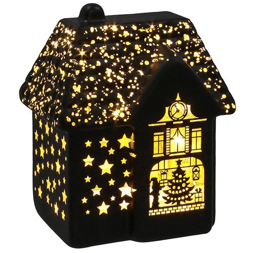 Bright Christmas LED House Black