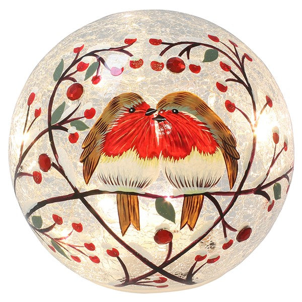 LED Crackle Ball - Robin Couple