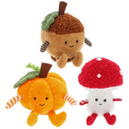 Plush Autumn Pals Sitting - Acorn - Pumpkin  - Mushroom