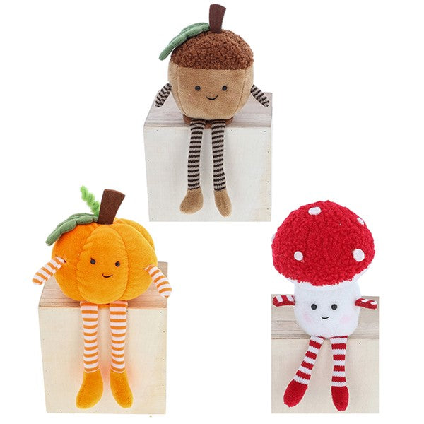 Plush Autumn Pals Shelf Sitters - Acorn - Pumpkin  - Mushroom