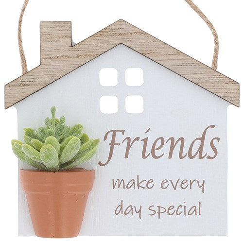 Planted With Love Friends Hanging Plaque