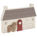 Highland Cow House Wooden Block - Love