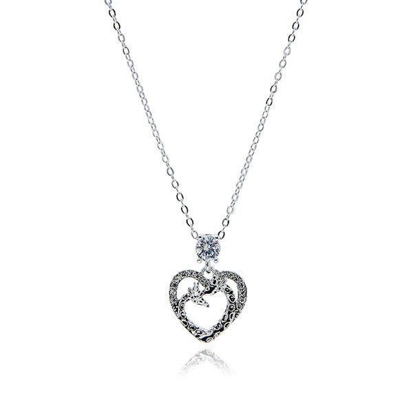 Wild At Heart Giraffe Silver Plated Necklace